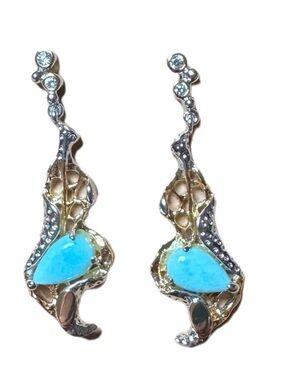 Earrings elegant dangle multi color